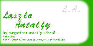 laszlo antalfy business card